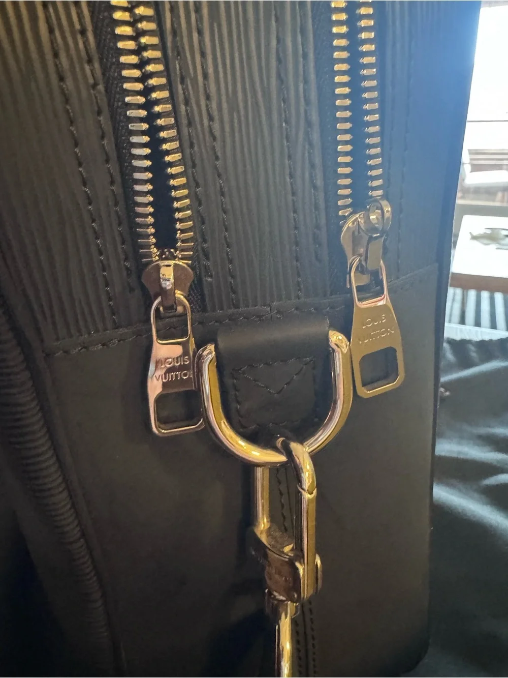 Louis Vuitton Dark Gray Epi Leather Business Tote